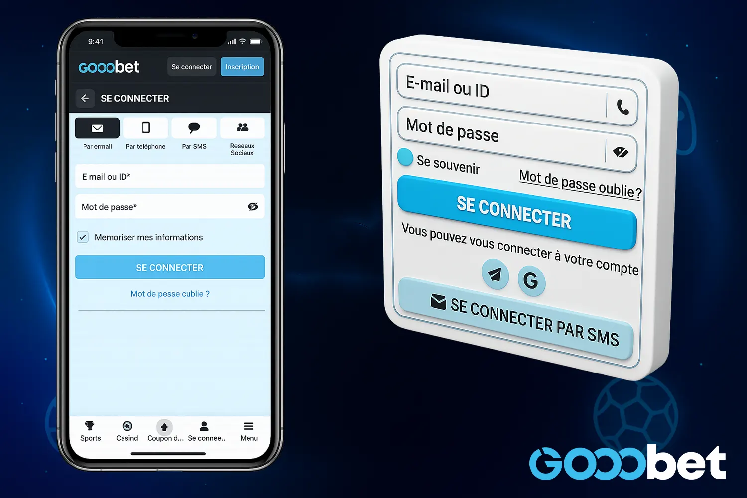 إنشاء حساب Gooobet